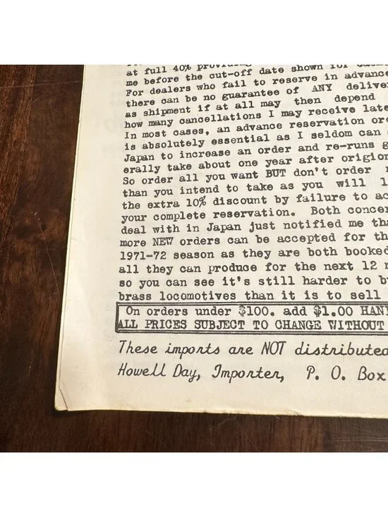 Rare Vintage Red Ball HO Gage Dealer List 1971-1972 Train Catalog - Picture 3 of 4